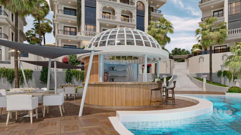 Грандиозный проект с собственным пляжем в районе Тюрклер - Ракурс 28