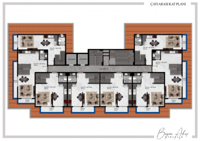 Новый жилой комплекс с апартаментами 1+1 и 2+1 в районе Авсаллар - Ракурс 8