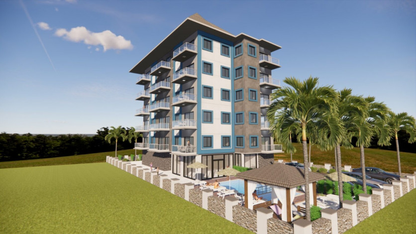 Апартаменты планировки 1+1 в новом жилом комплексе в районе Авсаллар - Ракурс 7