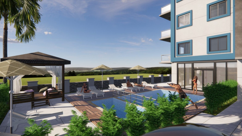 Апартаменты планировки 1+1 в новом жилом комплексе в районе Авсаллар - Ракурс 8