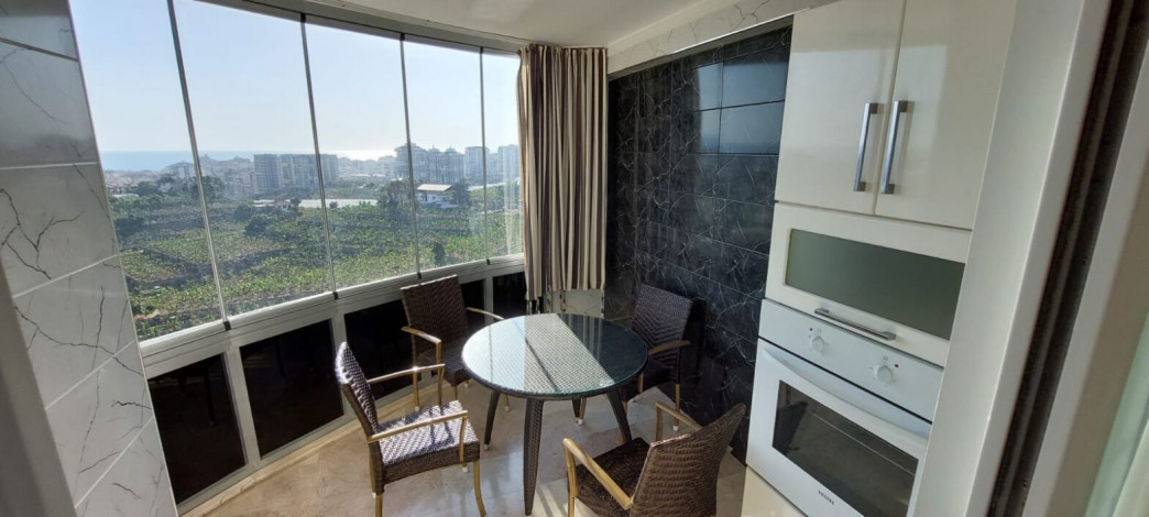 Меблированная квартира планировки 2+1, 125м2 с видом на море в районе Махмутлар - Ракурс 15