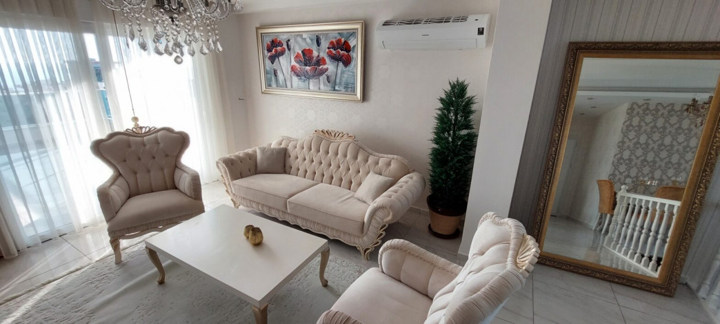 Шикарный видовой пентхаус планировки 2+1, 170м2 в районе Махмутлар - Ракурс 33