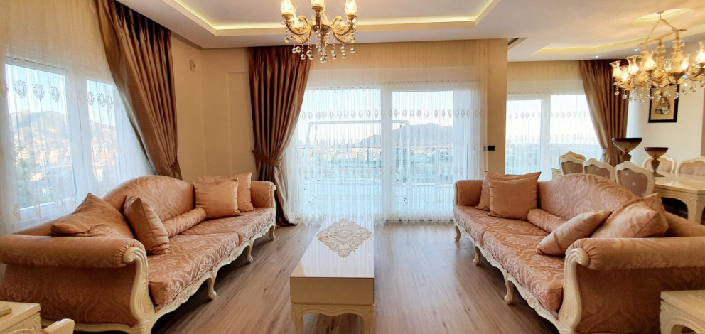 Вилла планировки 3+1, 370м2 с панорамным видом на море и горы, район Газипаша - Ракурс 8