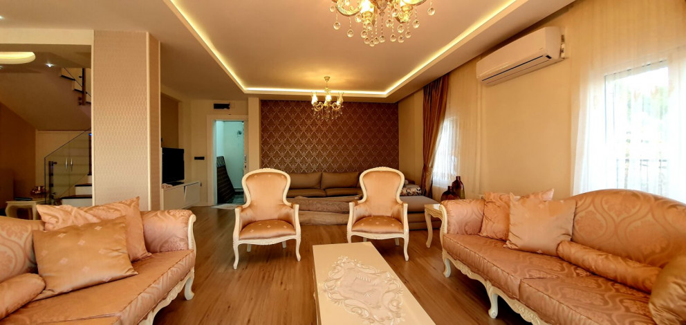 Вилла планировки 3+1, 370м2 с панорамным видом на море и горы, район Газипаша - Ракурс 10