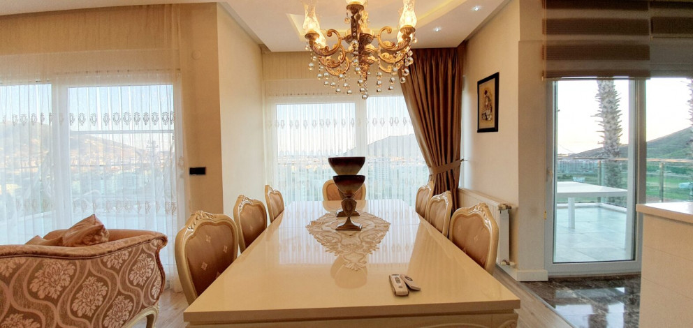 Вилла планировки 3+1, 370м2 с панорамным видом на море и горы, район Газипаша - Ракурс 13