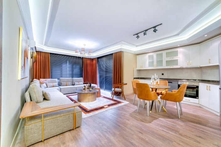 Роскошные меблированные апартаменты планировки 2+1, 120м2 в районе Оба - Ракурс 2