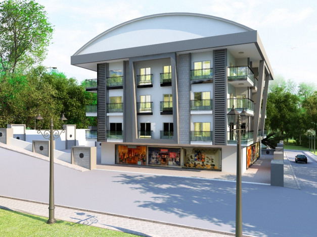 Новый проект малоэтажного комплекса с большой территорией в престижном районе Оба, 54-117 м2 - Ракурс 2