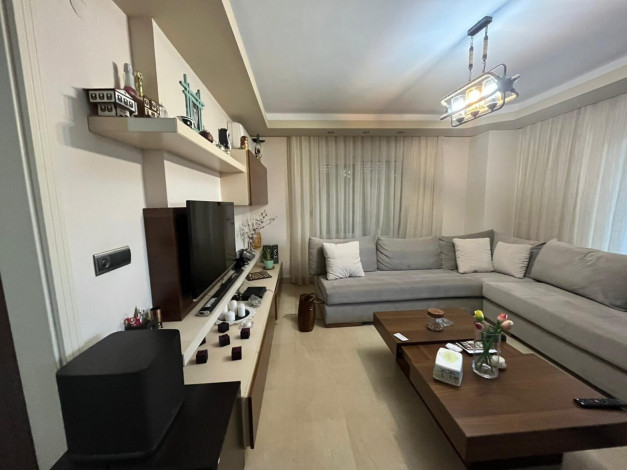 Меблированная квартира планировки 2+1, 120м2 с видом на море и крепость Алании, районе Джикджилли - Ракурс 2