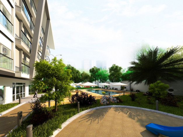 Новый проект малоэтажного комплекса с большой территорией в престижном районе Оба, 54-117 м2 - Ракурс 6