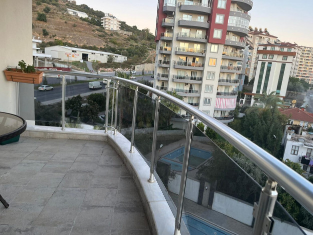 Меблированная квартира планировки 2+1, 120м2 с видом на море и крепость Алании, районе Джикджилли - Ракурс 7