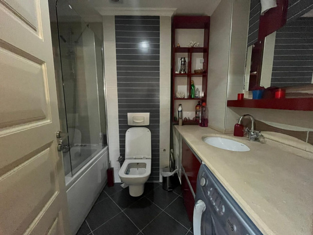 Меблированная квартира планировки 2+1, 120м2 с видом на море и крепость Алании, районе Джикджилли - Ракурс 22