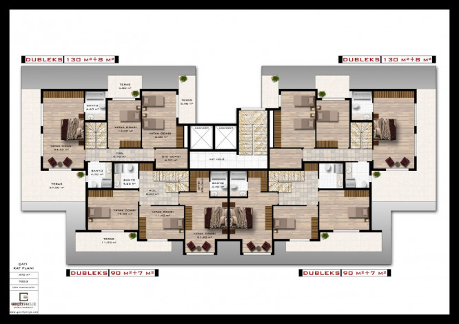 Новый проект малоэтажного комплекса с большой территорией в престижном районе Оба, 54-117 м2 - Ракурс 8