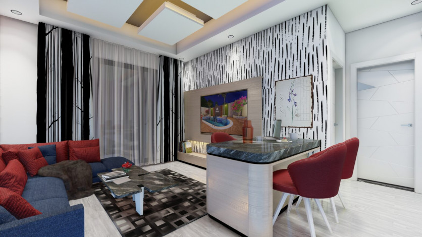 Новый инвестиционный проект c квартирами 1+1, 2+1 в районе Авсаллар - Ракурс 6