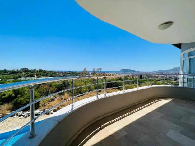 Меблированный пентхаус 4+1, с видом на море и горы, район Оба - Ракурс 14