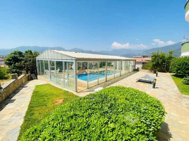 Меблированный пентхаус 4+1, с видом на море и горы, район Оба - Ракурс 34