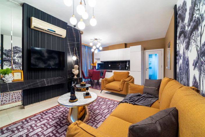 Просторные апартаменты 1+1 с роскошным дизайном мебелью в Кестель, 70м2 - Ракурс 6