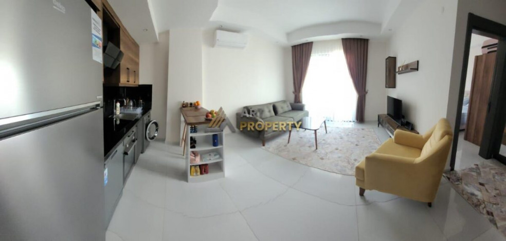 Апартаменты планировки 1+1 в комплексе уровня отеля 5*, район Махмутлар - Ракурс 19