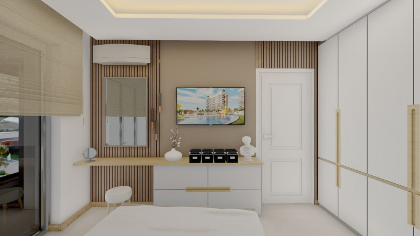 Апартаменты планировки 1+1, 55м2 в ЖК на стадии строительства, район Паяллар - Ракурс 6