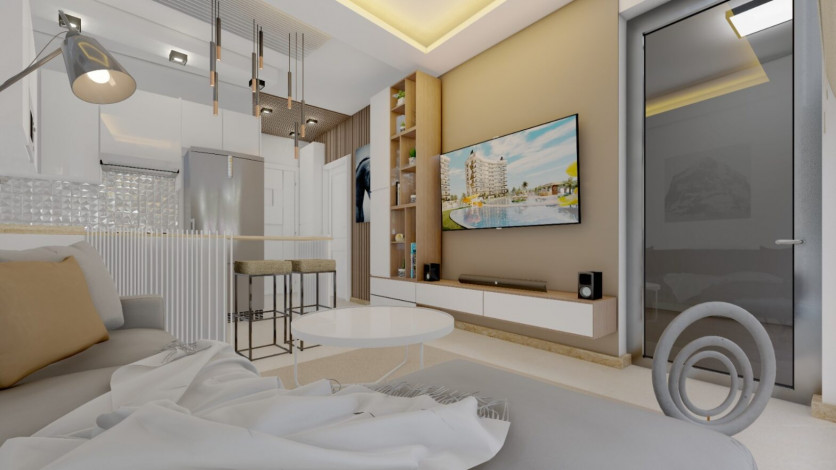 Апартаменты планировки 1+1, 55м2 в ЖК на стадии строительства, район Паяллар - Ракурс 7