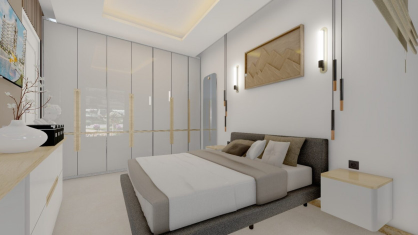 Апартаменты планировки 1+1, 55м2 в ЖК на стадии строительства, район Паяллар - Ракурс 13