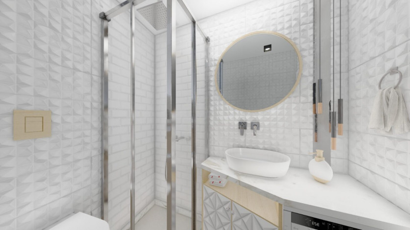 Апартаменты планировки 1+1, 55м2 в ЖК на стадии строительства, район Паяллар - Ракурс 15