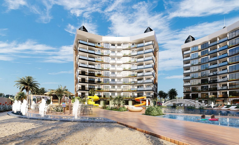 Апартаменты планировки 1+1, 55м2 в ЖК на стадии строительства, район Паяллар - Ракурс 19