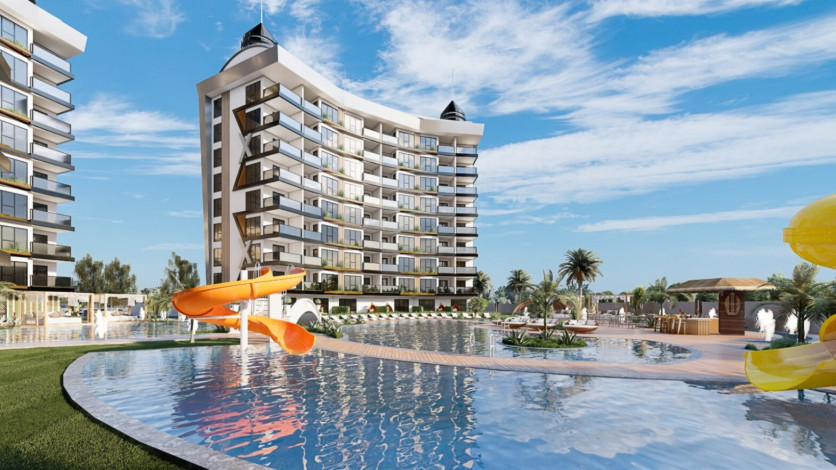 Апартаменты планировки 1+1, 55м2 в ЖК на стадии строительства, район Паяллар - Ракурс 20