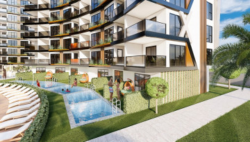 Апартаменты планировки 1+1, 55м2 в ЖК на стадии строительства, район Паяллар - Ракурс 24
