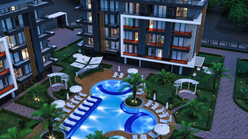 Новый жилой комплекс на стадии строительства  в престижном районе Оба - Ракурс 2