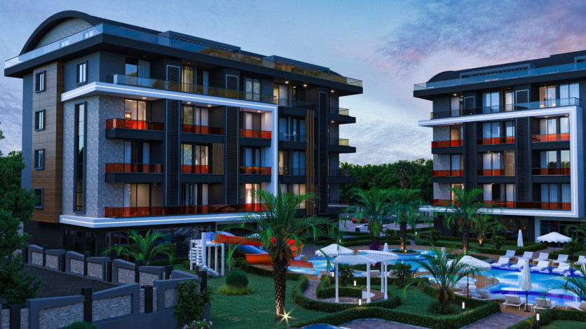 Новый жилой комплекс на стадии строительства  в престижном районе Оба - Ракурс 4