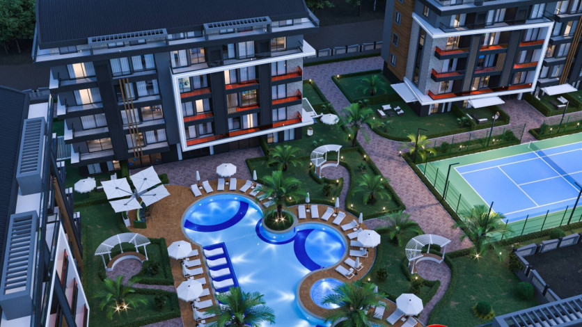 Новый жилой комплекс на стадии строительства  в престижном районе Оба - Ракурс 19