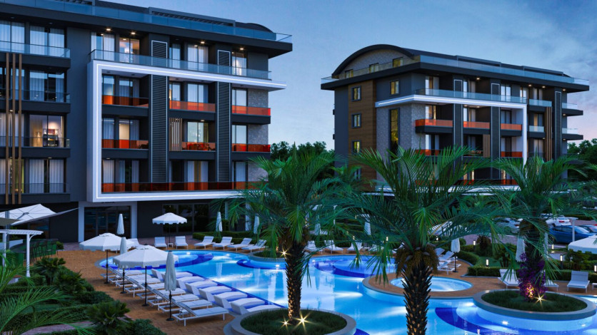 Новый жилой комплекс на стадии строительства  в престижном районе Оба - Ракурс 38