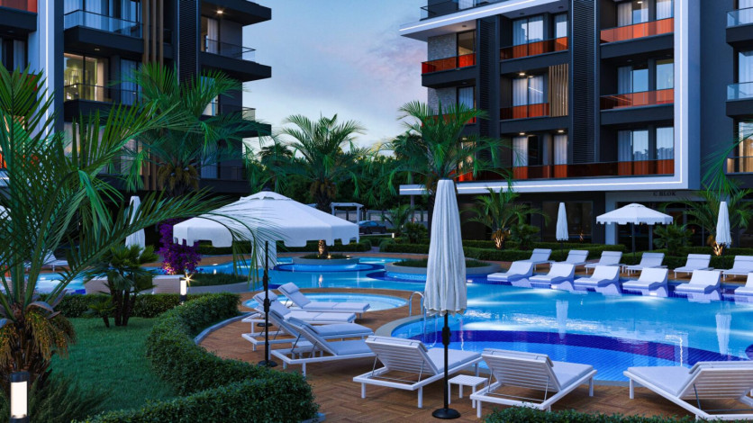 Новый жилой комплекс на стадии строительства  в престижном районе Оба - Ракурс 40