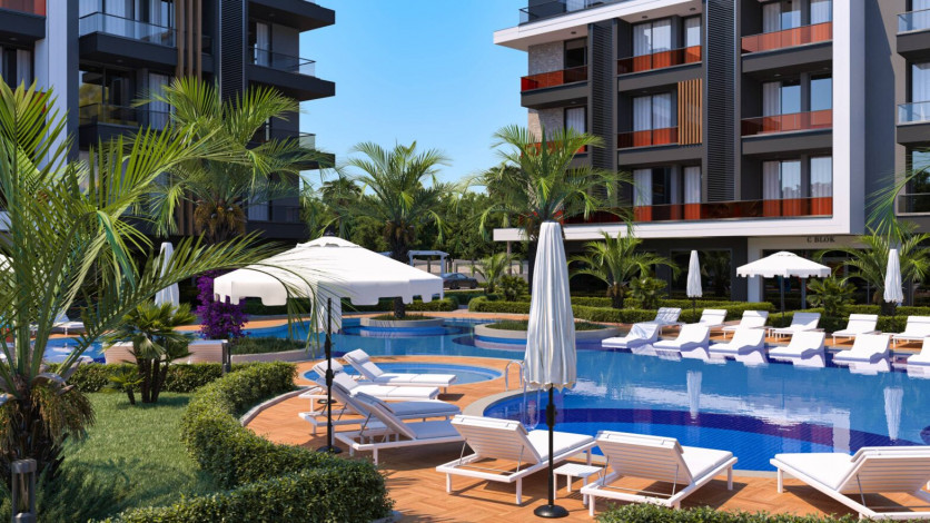 Новый жилой комплекс на стадии строительства  в престижном районе Оба - Ракурс 41