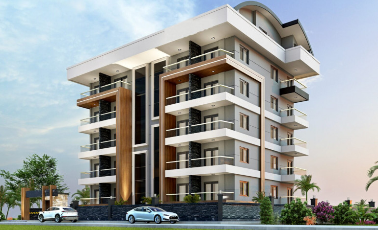 Квартира 1+1 в Махмутларе на завершающем этапе строительства по цене ниже застройщика, 56 м2 - Ракурс 14