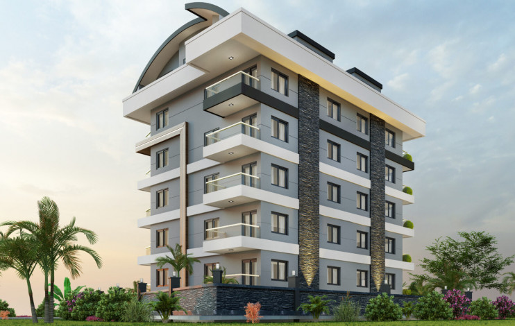 Квартира 1+1 в Махмутларе на завершающем этапе строительства по цене ниже застройщика, 56 м2 - Ракурс 25