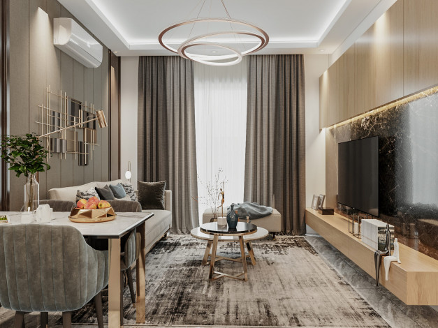 Квартира 1+1 в Махмутларе на завершающем этапе строительства по цене ниже застройщика, 56 м2 - Ракурс 27