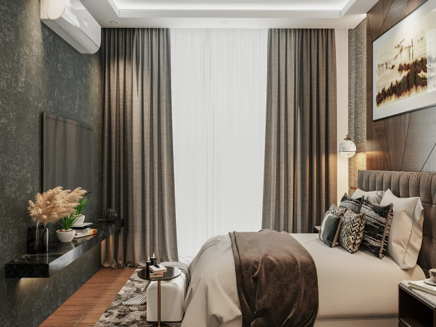 Квартира 1+1 в Махмутларе на завершающем этапе строительства по цене ниже застройщика, 56 м2 - Ракурс 30