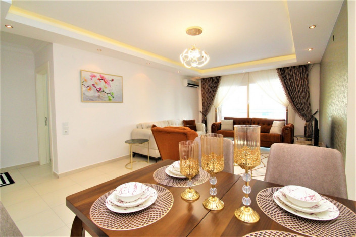 Шикарная квартира с мебелью  и бытовой техникой в 600 метрах от моря в Махмутларе, 70 м2 - Ракурс 9