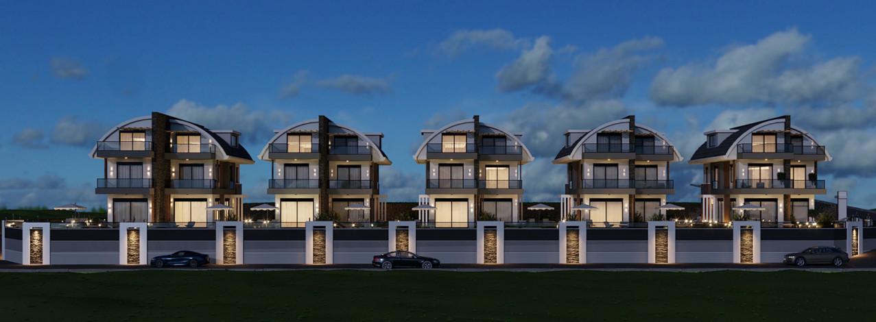 Проект вилл на стадии строительства 4+1, 220м2 в районе Авсаллар - Ракурс 2