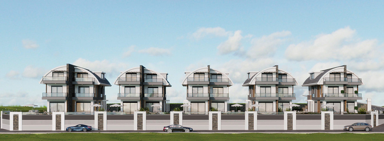 Проект вилл на стадии строительства 4+1, 220м2 в районе Авсаллар - Ракурс 6