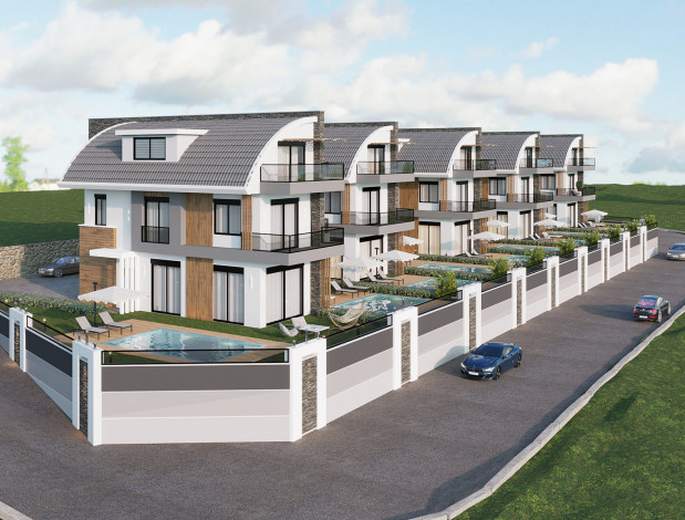 Проект вилл на стадии строительства 4+1, 220м2 в районе Авсаллар - Ракурс 8