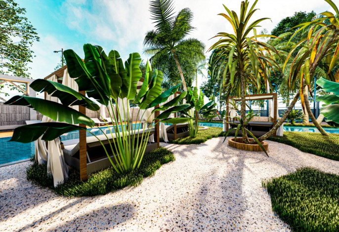 Квартира планировки 1+1, 50м2 в комплексе на стадии строительства, район Авсаллар - Ракурс 6