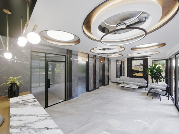 Квартира планировки 1+1, 50м2 в комплексе на стадии строительства, район Авсаллар - Ракурс 10