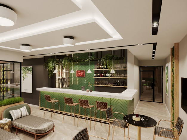 Квартира планировки 1+1, 50м2 в комплексе на стадии строительства, район Авсаллар - Ракурс 18