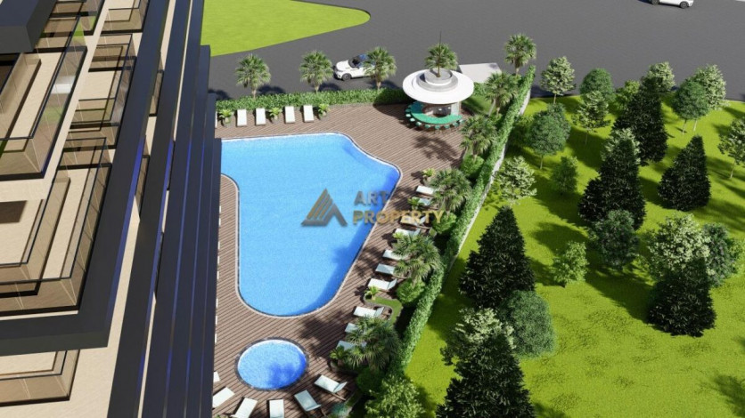 Апартаменты 1+1, 55м2 в комплексе на стадии строительства, район Тосмур - Ракурс 6