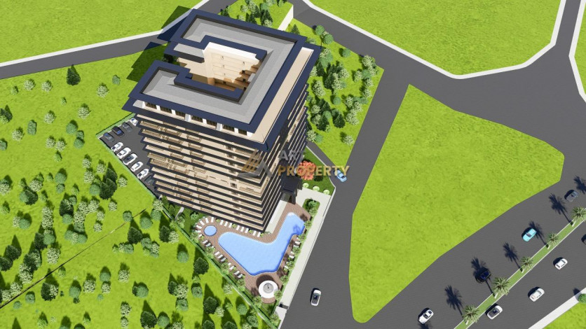 Апартаменты 1+1, 55м2 в комплексе на стадии строительства, район Тосмур - Ракурс 13