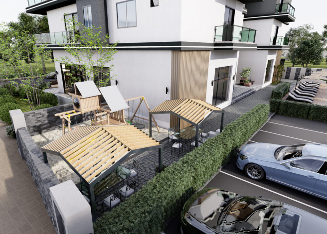 Новый проект с квартирами планировок 1+1, 2+1, 3+1 в районе Оба - Ракурс 9