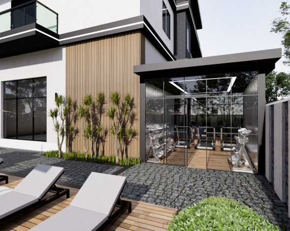 Новый проект с квартирами планировок 1+1, 2+1, 3+1 в районе Оба - Ракурс 10