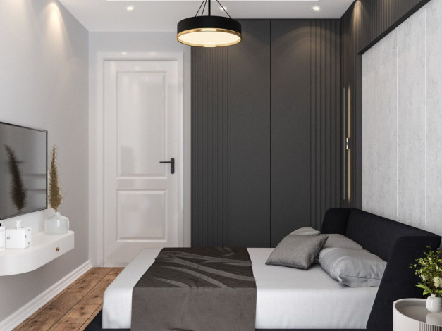 Квартира планировки 1+1, 55м2 в жилом комплексе на стадии строительства, районе Демирташ - Ракурс 19